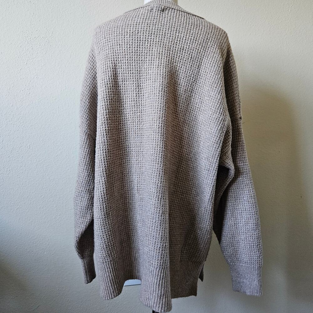 Aerie Oversized Waffle Knit Crew Sweater Oversized small - Picture 3 of 9